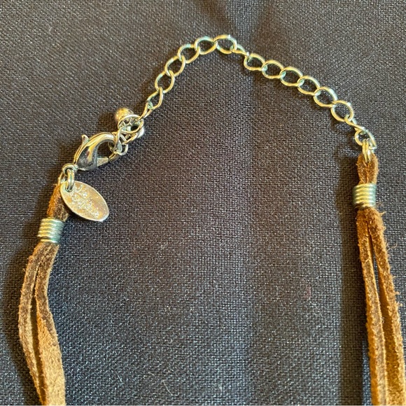 Lia Sophia Retired ALEX Silver & Amber Tone Style B19 Necklace With Original Box - Picture 9 of 10